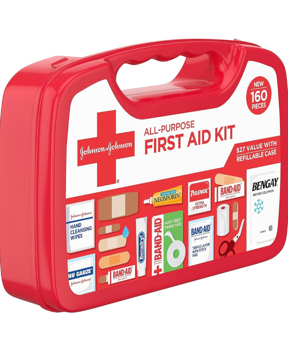 Johnson & Johnson All-Purpose First Aid Kit – Emergency Medical Supplies for Home, Travel, and Workplace Safety